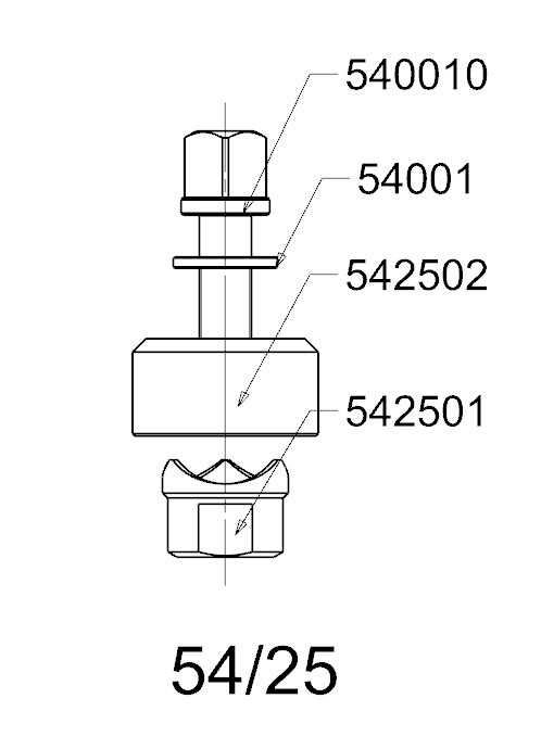 PERFORADOR REDONDO PARA CHAPA  FORZA  SERIE 54